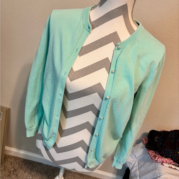 Crewcuts Other - Kids Crewcuts Girls Mint Green Button-Front Cardigan Sweater Size 16